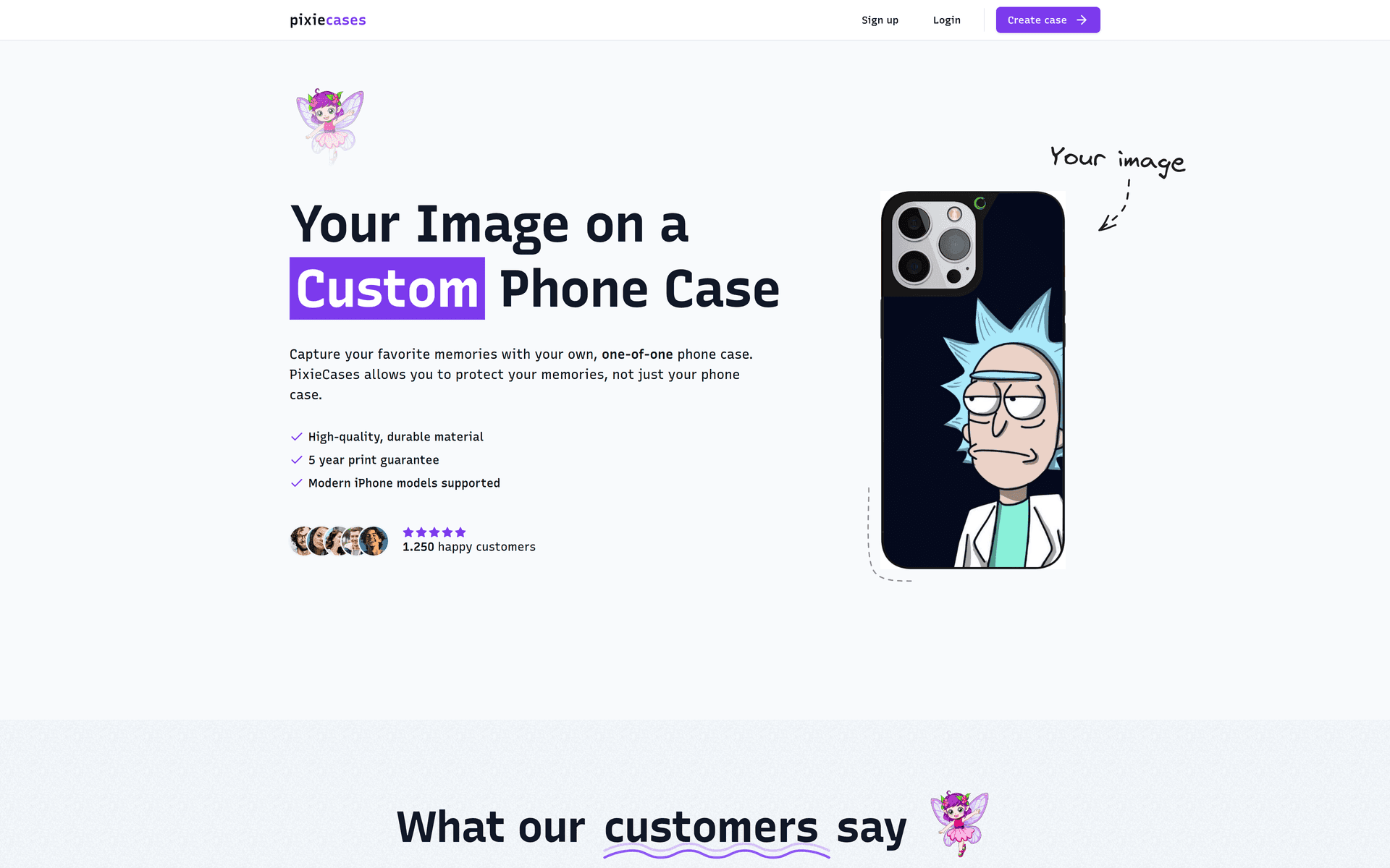 PixieCases — Design your own phone case, then buy it.